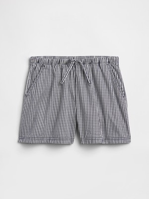 Gap Kız Çocuk Lacivert Relaxed Pull-On Keten Karışım Şort