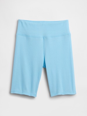 Gap Kız Çocuk Açık Mavi Kids Pull-On Ribbed Bisiklet Şortları