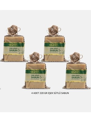 Durusoy Shop Center Akiksir Doğal Eşek Sütlü Sabun 4 Adet 8X110GR