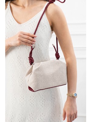 Valu Accessorize Kadın Keten Düğüm Detaylı Günlük Çapraz Omuz Askısı Milas