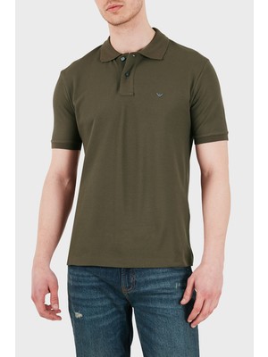 Emporio Armani % 100 Pamuk Slim Fit Düğmeli Polo Erkek Polo EM005239 AF10497 U6200