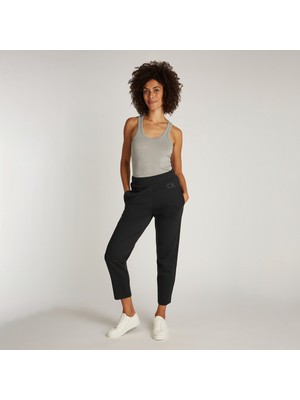 Calvin Klein Satin Tailored Sweat Kadın Siyah Eşofman Altı