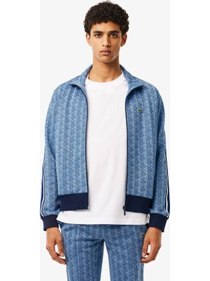 Lacoste Paris Fermuarlı Erkek Mavi Sweatshirt