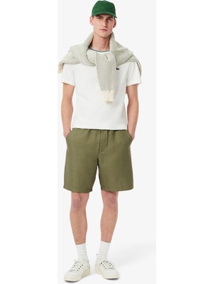 Lacoste Erkek Regular Fit Keten Haki Şort