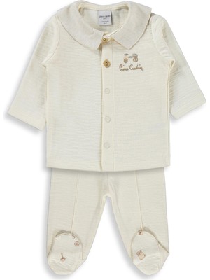 Pierre Cardin Retro Toyz Baskılı 1-9 Ay Pijama Takımı - Ekru
