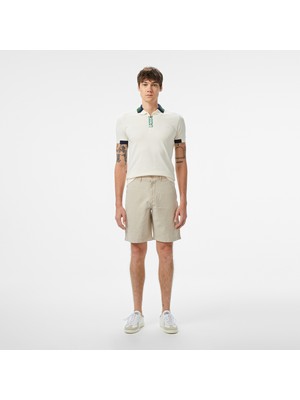 Lacoste Erkek Slim Fit Bej Bermuda Şort