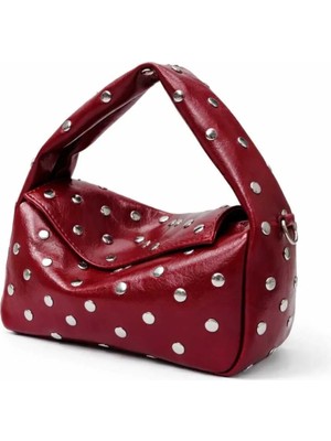 Wikidays.s Moda Trendi Kadın El ve Çapraz Çanta Bordo Küçük Boy Günlük Şık Tasarım
