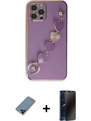 İlk El Grup Pilelistore™ iPhone 12 Pro Kılıf Nova Işık Prime - Siyah 3D Antistatik Hayalet Cam Ekran Koruyucu + Metal Kamera Lens Koruma Cam - Mı
