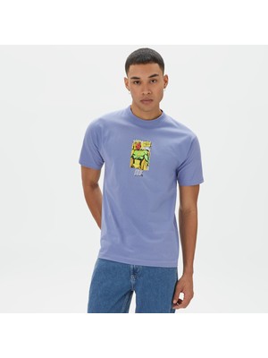 Huf Sad Android Erkek Mor T-Shirt