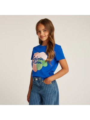 Calvin Klein Graphic Çocuk Mavi T-Shirt