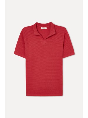 Mudo Erkek Kırmızı Polo Yaka T-Shirt