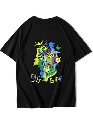 Brz Collection Unisex Oversize Easy Going T-Shirt Siyah