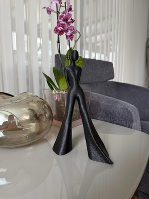 Soyut Kadın Figürü – 23 cm Modern Heykel, Dekoratif Biblo