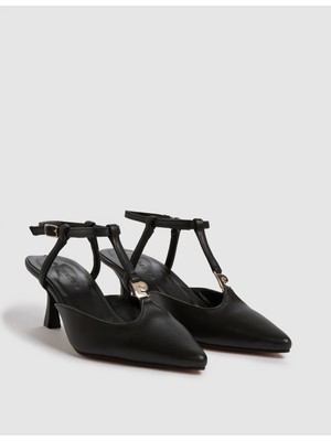 Pierre Cardin Kadın Siyah Topuklu Ayakkabı 50323767-VR046