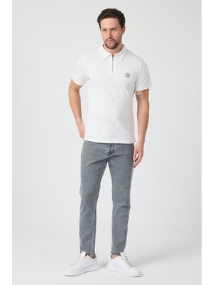 Rodi Erkek Önü Fermuarlı Polo Yaka Tshirt 1981