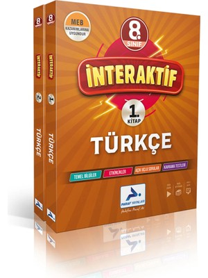 Paraf Yayınları 2025-2026 8. Sınıf Türkçe Interaktif Konu Anlatımlı Açık Uçlu Sorularla Kavrama Testi