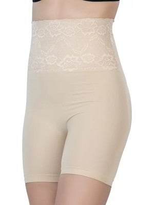 Moda Şahsenem Arias Closet Ten Mı Emay 2091 Önü Dantelli Yüksek Bel Boxer Korse