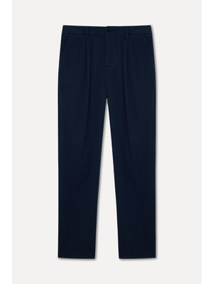 Mudo Erkek Lacivert Tapered Fit Chino Pantolon