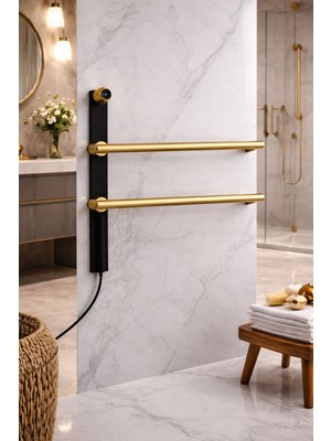 Elektrikli Havlupan 50X90XH100 cm 60 Watt 65 °c ( Gold )