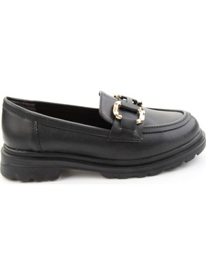 Bambi Siyah  Kadın Loafer Ayakkabı K01179002009