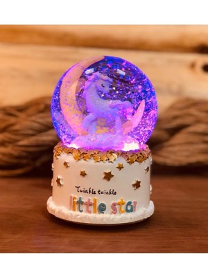 Nesever Store Işıklı ve Müzikli Unicorn Kar Küresi