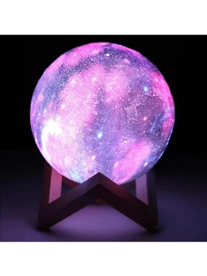 Nesever Store Renk Değiştiren Galaksi Gezegen Gece Lambası 3D Ay Lamba
