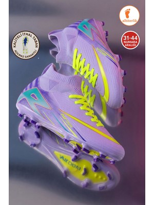 Albishoes Erkek Halı Saha Krampon Kaliteli Ithal Taban Çim Saha Çoraplı Ayağı Saran Esnek Konforlu