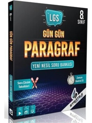 Paraf Yayınları Strateji 8. Sınıf Lgs Gün Gün Paragraf Soru Bankası - 2022-2023 Güncel