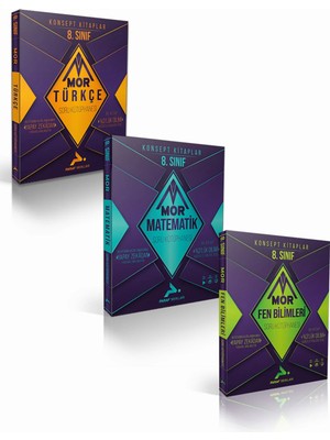 Paraf Yayınları 8. Sınıf Mor Türkçe, Matematik, Fen Bilimleri Soru Kütüphanesi (3 Kitap)