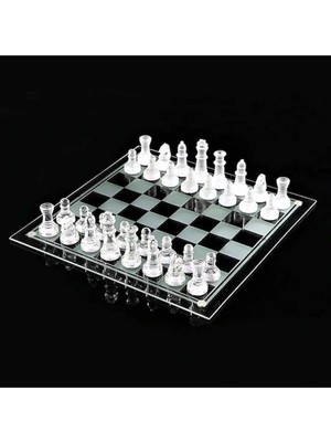 Nesever Store Yüksek Kalite Cam Satranç Takımı (25X25) cm