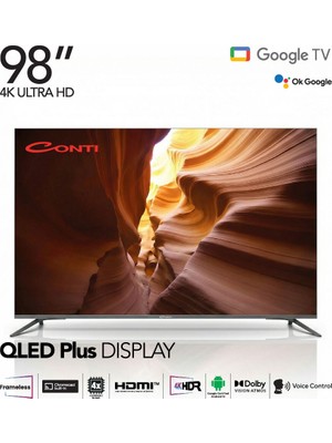 Conti CT98OG300U 98 4K QLED Plus UHD Google Tv