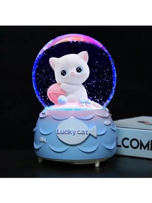Nesever Store Karışık Renkler Kedi Kar Küresi