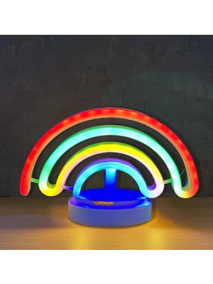 Nesever Store Neon Işık Gece Lambası Ev Için Neon Lamba Düğün Parti Dekoru Için Duvar Dekoru Gökkuşağı Tasarımlı