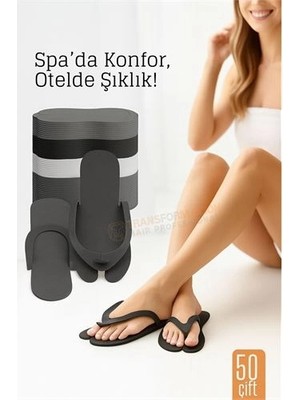 Nevamel® Tek Kullanımlık Spa Otel  Pedikür Terliği  50 Çift 2 mm Kalınlık