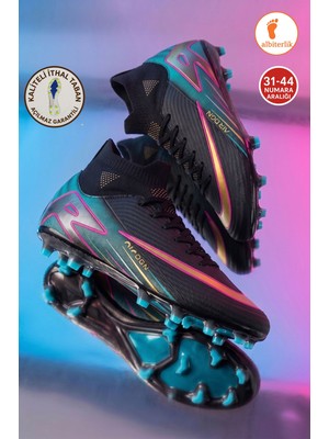 Albishoes Erkek Halı Saha Krampon Kaliteli Ithal Taban Çim Saha Çoraplı Ayağı Saran Esnek Konforlu