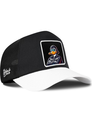 BlackBörk Duckside Logolu Beyaz-Siyah Trucker Şapka