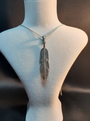 Mryart Tüy Detaylı Çelik Kolye Unisex
