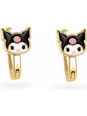 Serelya Pirinç Kuromi Model Gold Renk Çocuk Küpe