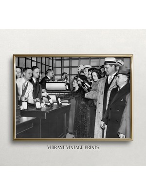 Ninastore Bira Içenler Sanatı - Yasak Dönemi - Siyah Beyaz Fotoğraf - Bar Arabası Dekoru (Baskı)