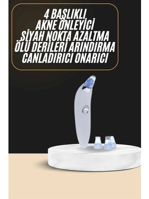 Nevamel Siyah Nokta Temizleme Cihazı 4 Başlıklı Vakumlu Pilli Ölü Deri Arındırma