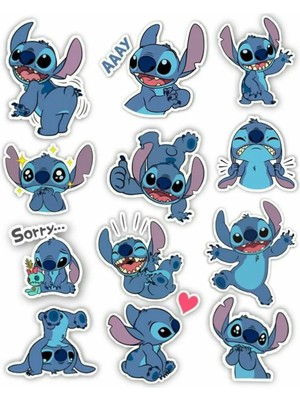 Bsb Stitch Sticker Telefon Laptop Notebook Tablet Defter Matara Stiker Etiket ST225