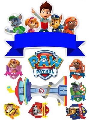 Bsb Paw Patrol Sticker Telefon Laptop Notebook Tablet Defter Matara Stiker Etiket ST748