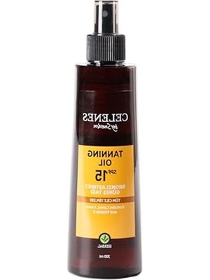 Aesco Celenes Herbal Bronzlaştırıcı Güneş Yağı, Spf 15+, 200ML