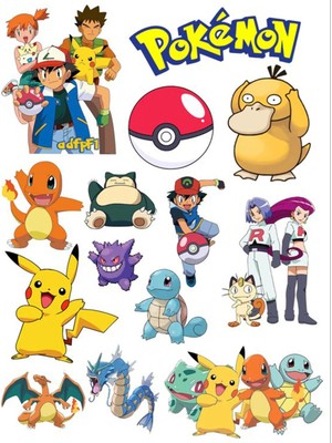 Bsb Pokemon Sticker Telefon Laptop Notebook Tablet Defter Matara Stiker Etiket ST627