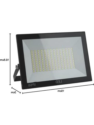 Aesco 50 Watt LED Projektör (Tüm Renkler) IP66 Su ve Toz Geçirmez (Beyaz)          [enerji Sınıfı A++]