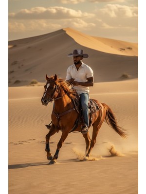 Giyu Shop Unisex Vegan Deri Kovboy Şapka