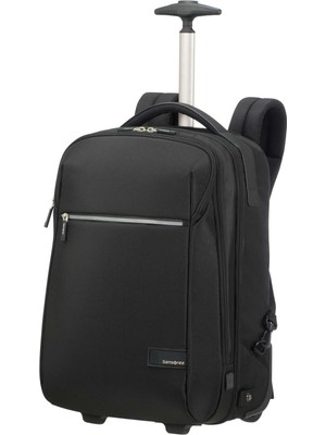 Samsonite Litepoint - Tekerlekli Dizüstü Bilgisayar Çantası 17,3" (48 Cm), Akıllı Işlevlere Sahip, Pratik Iç Bölüm, Iş Arabası - 30L - Siyah (Siyah)