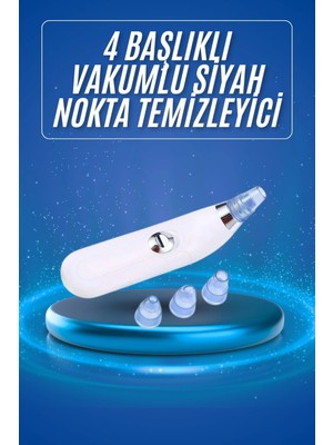 Nevamel Siyah Nokta Temizleme Cihazı 4 Başlıklı Vakumlu Pilli Ölü Deri Arındırma