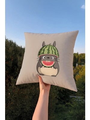 Charmbi Totoro Gamer Anime Film Kırlent Kılıfı 43X43 – Dekoratif Koltuk Yastık Kılıfı