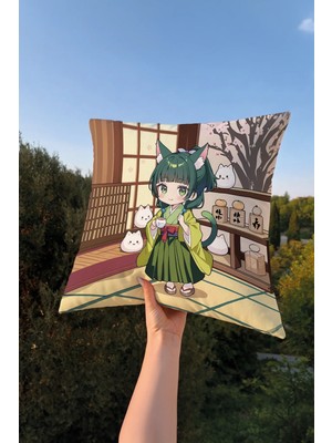 Charmbi Kusuriya No Hitorigoto Film & Anime Kırlent Kılıfı 43X43 – Modern Gamer Oda Dekoru Yastık Kılıfı
